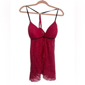 L16 FUCHSIA SLIP DEESS- LARGE- lingerie